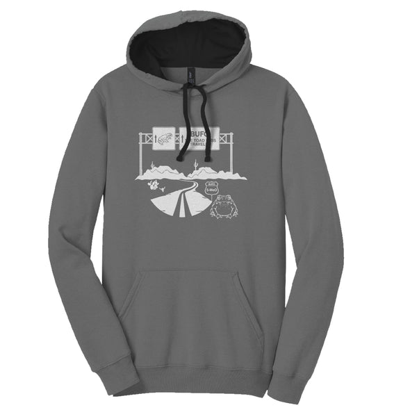 Luke Storey | Bufo White Print Men's Fleece Hoodie