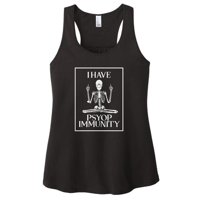 Luke Storey | Psy Immunity White Print Women's Racerback Tank