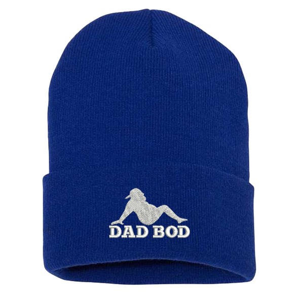 Jarah 30 | Dad Bod Silhouette White Beanie