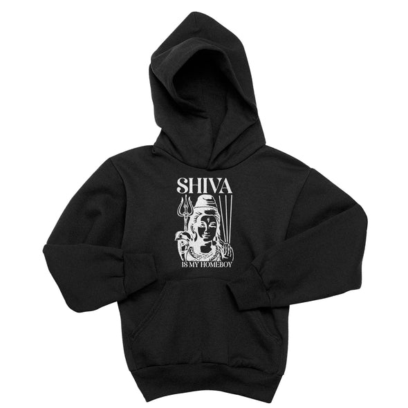 Luke Storey | Shiva White Print Youth Hoodie