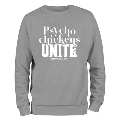 Certified Health Nut | Psycho Chickens Unite Crewneck Sweatshirt