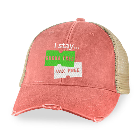 Megan McGlover | I Stay Sucka Vax Free White Text Hat