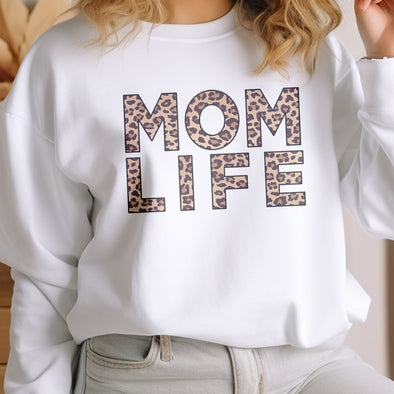 The Tolers | Mom Life Leopard Crewneck