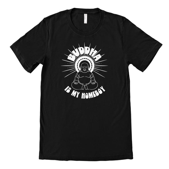 Luke Storey | Buddha Is My Homeboy White Print Men's Tee