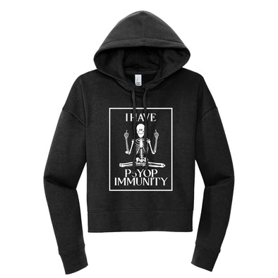 Luke Storey | Psy Immunity White Print Women's Fleece Hoodie