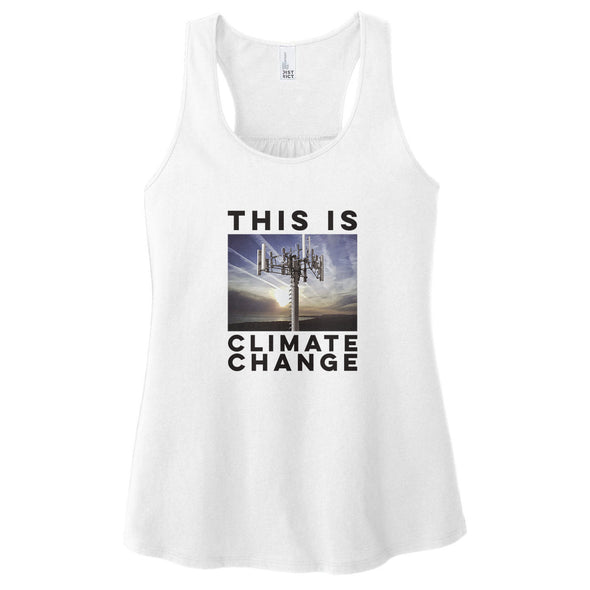 Luke Storey | Climate Change Black Print Women's Racerback Tank