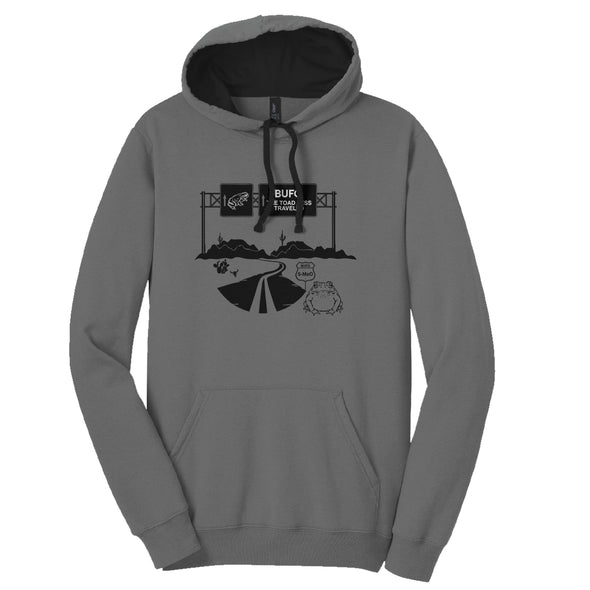 Luke Storey | Bufo Black Print Men's Fleece Hoodie