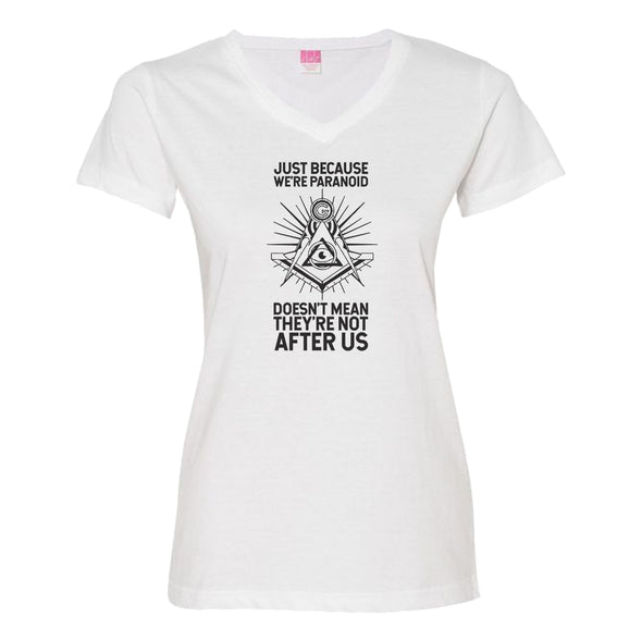 Luke Storey | Paranoid Black Print Women's V-Neck