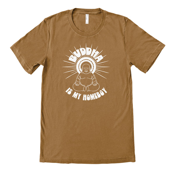 Luke Storey | Buddha Is My Homeboy White Print Men's Tee