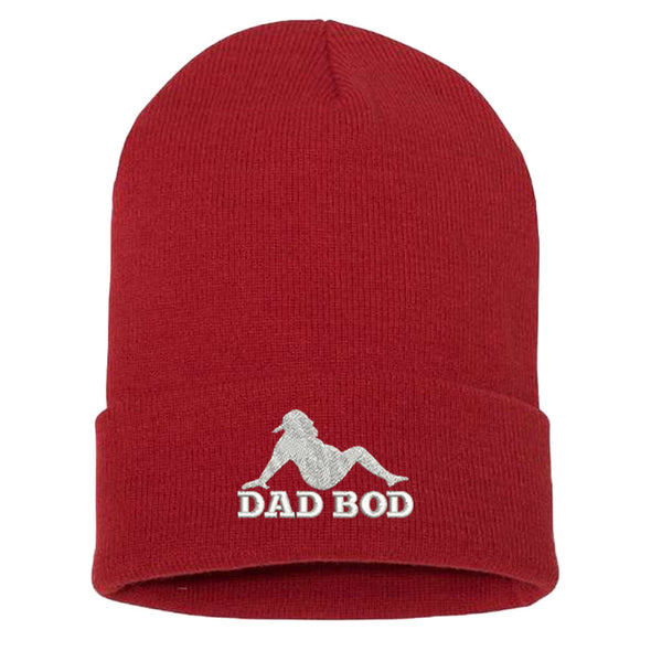 Jarah 30 | Dad Bod Silhouette White Beanie