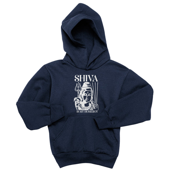 Luke Storey | Shiva White Print Youth Hoodie