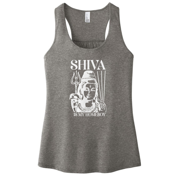 Luke Storey | Shiva White Print Women's Racerback Tank