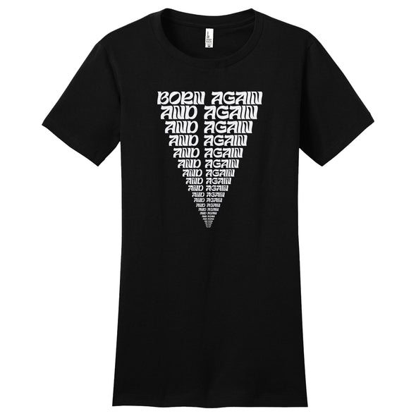 Luke Storey | Born Again White Print Women's Fitted Tee