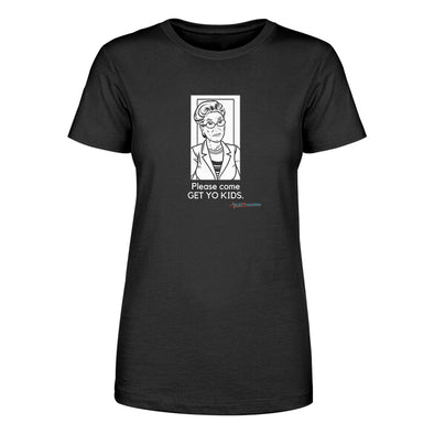 Megan McGlover |  Please Come Get Yo Kids White Print Women's Apparel