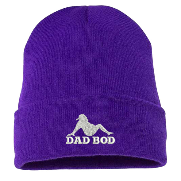 Jarah 30 | Dad Bod Silhouette White Beanie