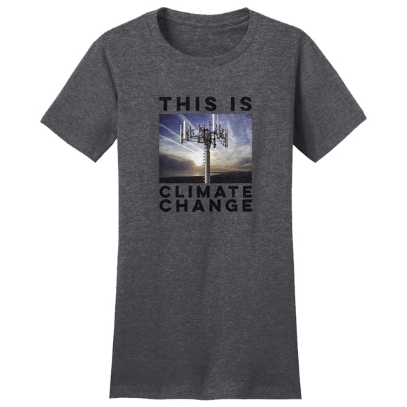 Luke Storey | Climate Change Black Print Women's Fitted Tee