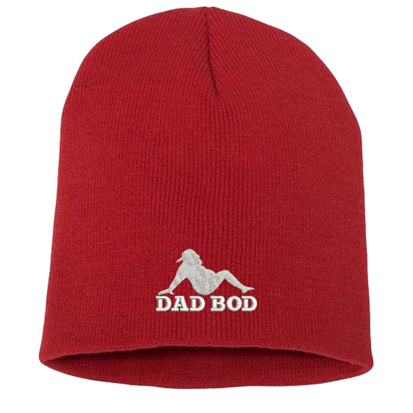 Jarah 30 | Dad Bod Silhouette White Beanie