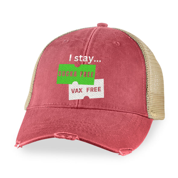 Megan McGlover | I Stay Sucka Vax Free White Text Hat