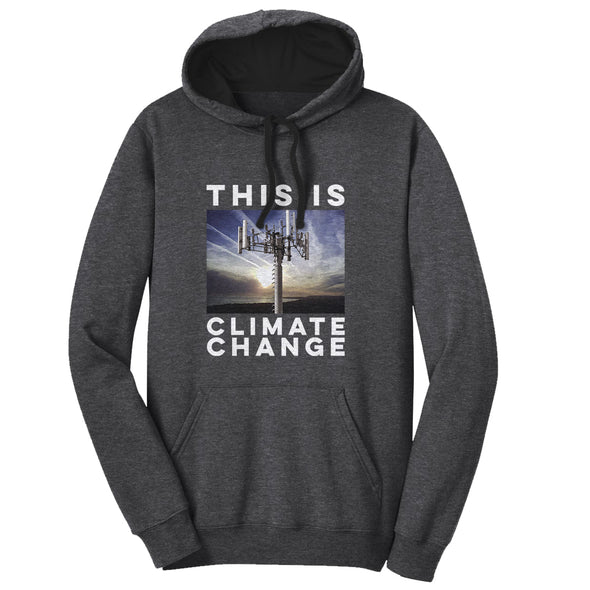 Luke Storey | Climate Change White Print Men's Fleece Hoodie