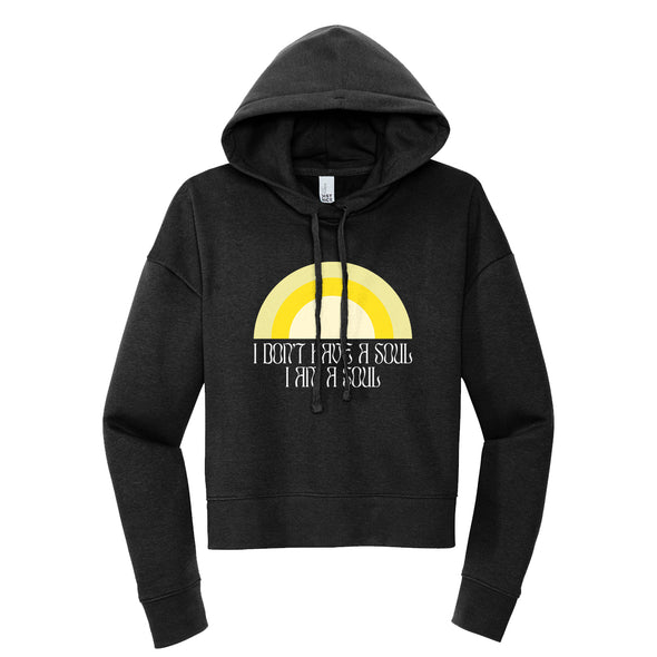 Luke Storey | I Am A Soul White Print Women's Fleece Hoodie