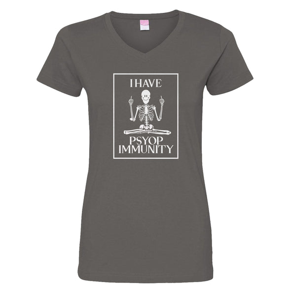 Luke Storey | Psy Immunity White Print Women's V-Neck