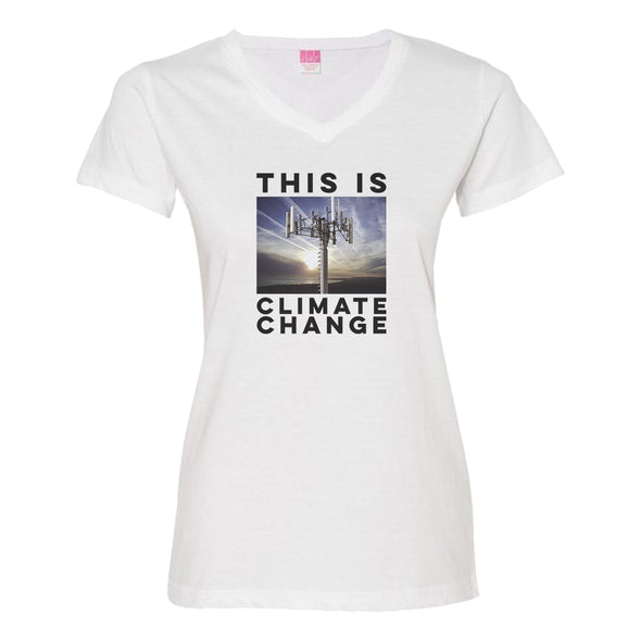 Luke Storey | Climate Change Black Print Women's V-Neck