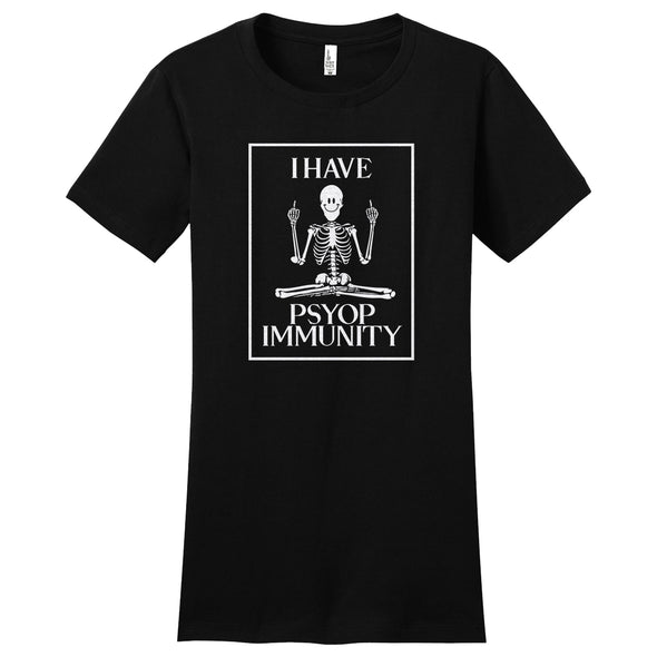 Luke Storey | Psy Immunity White Print Women's Fitted Tee