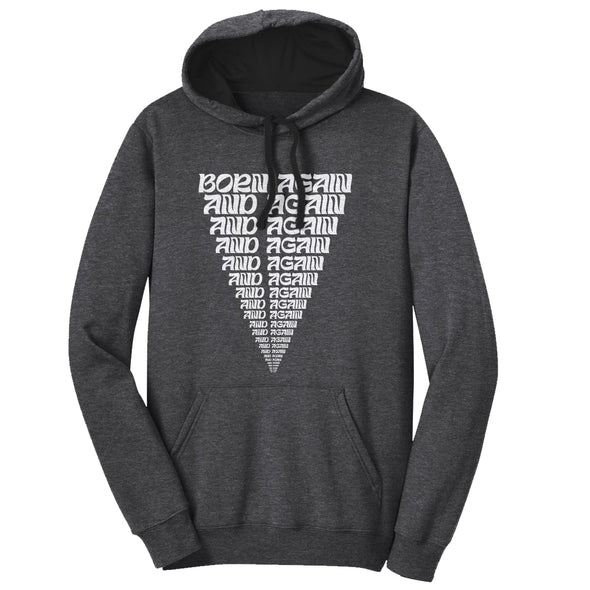 Luke Storey | Born Again White Print Men's Fleece Hoodie