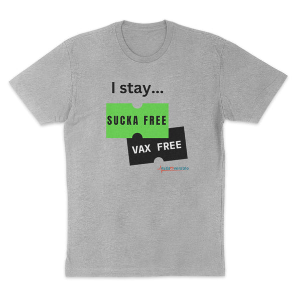 Megan McGlover | I Stay Sucka Vax Free Black Text Women's Apparel