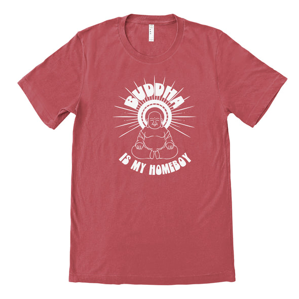 Luke Storey | Buddha Is My Homeboy White Print Men's Tee