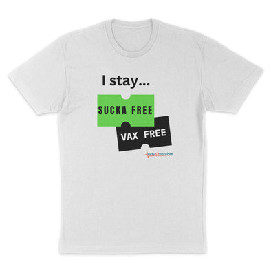 Megan McGlover | I Stay Sucka Vax Free Black Text Men's Apparel