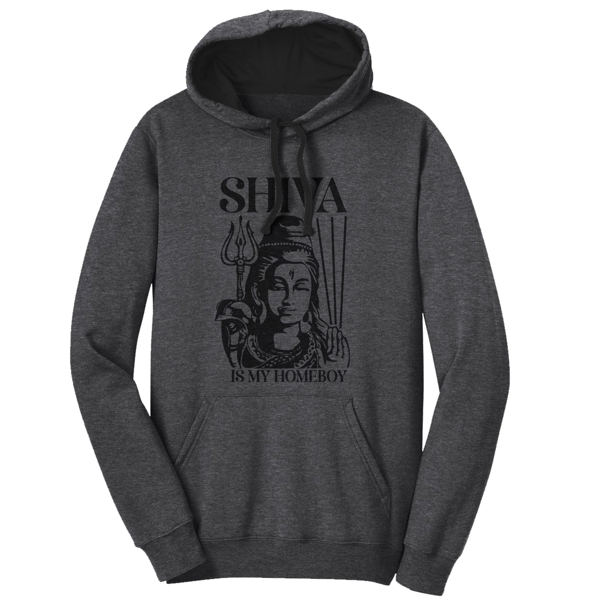 Luke Storey | Shiva Black Print Men's Fleece Hoodie – Blue Pack Merch