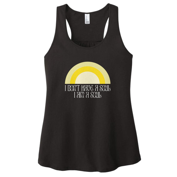 Luke Storey | I Am A Soul White Print Women's Racerback Tank