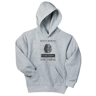 Luke Storey | Brain Think Black Print Youth Hoodie