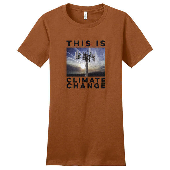 Luke Storey | Climate Change Black Print Women's Fitted Tee