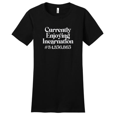 Luke Storey | Incarnation White Print Women's Fitted Tee